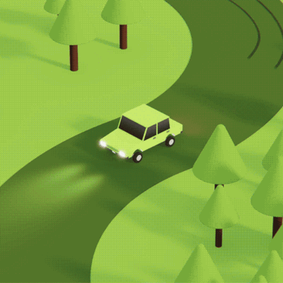 2d Stylised car animation