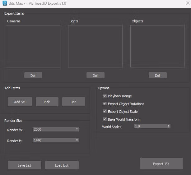Stevesideas 3dsmax cam exporter