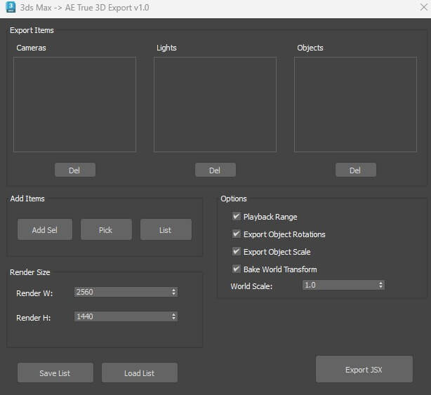 Stevesideas 3dsmax cam exporter
